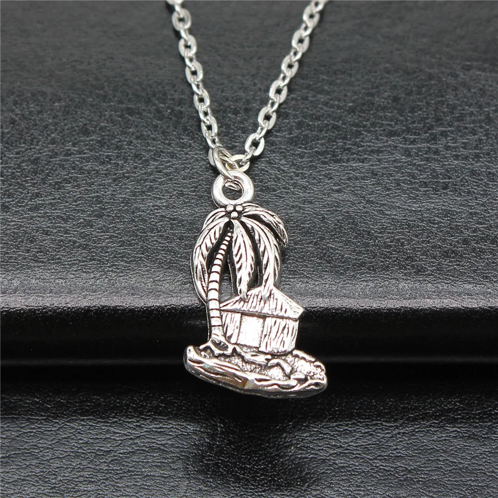 Женское ожерелье с кулоном в виде кокосового дерева 25x15 мм | Ожерелья