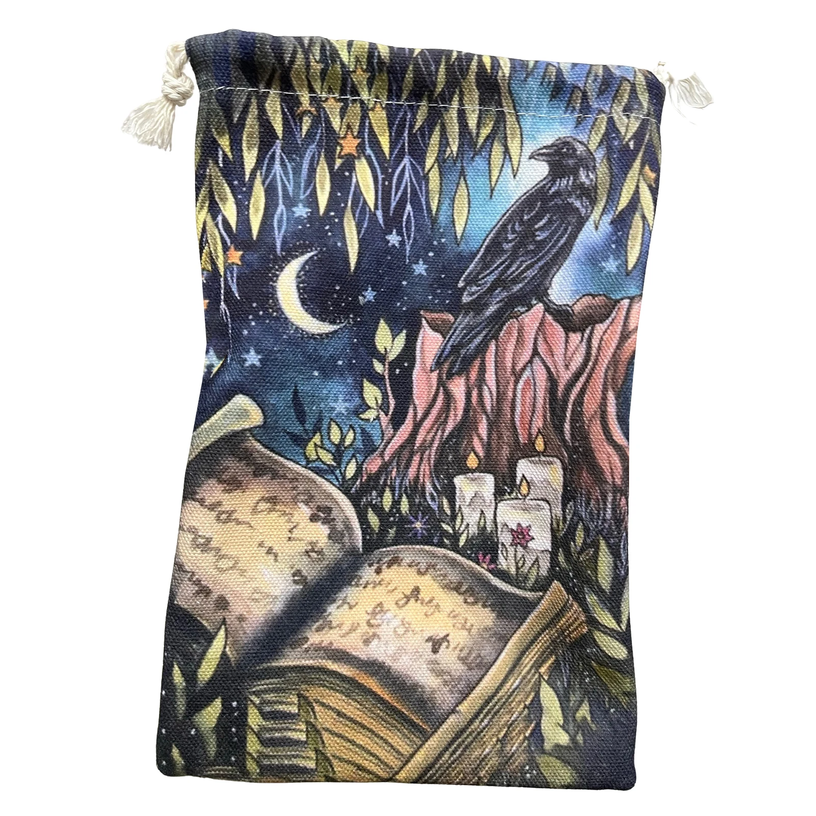 

Бархатная сумка для украшений Dark Crow Tarot Card, мешочек для Таро, карт, костей, для карт