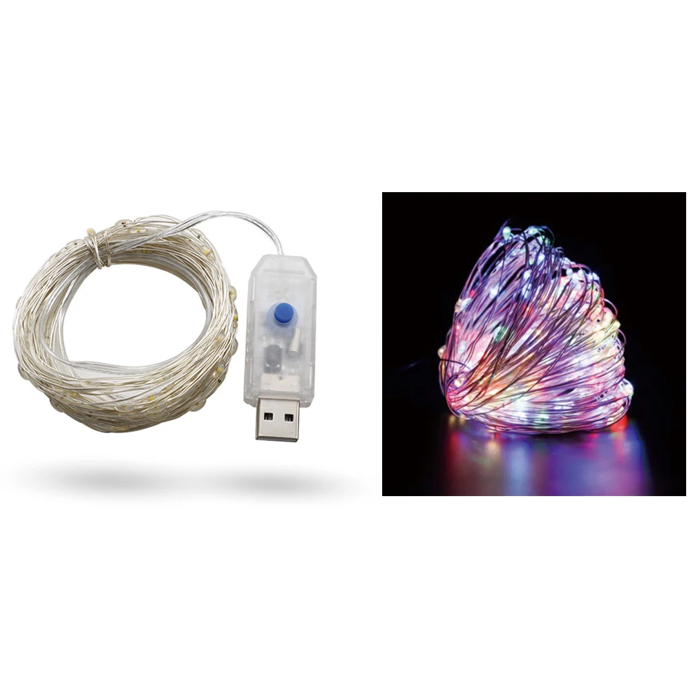 

LMCWAN USB светодиодные гирлянды из медной проволоки 8 режимов