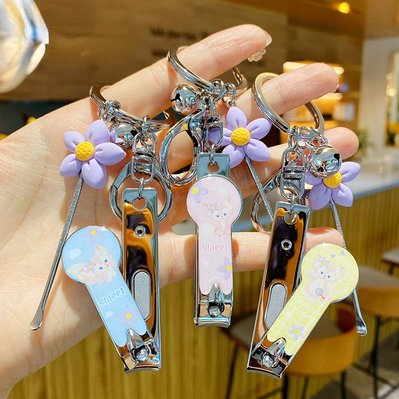 

Креативный мультяшный брелок для ключей в виде ложки для ногтей изысканный брелок для автомобильных ключей подвесные аксессуары для мужск...