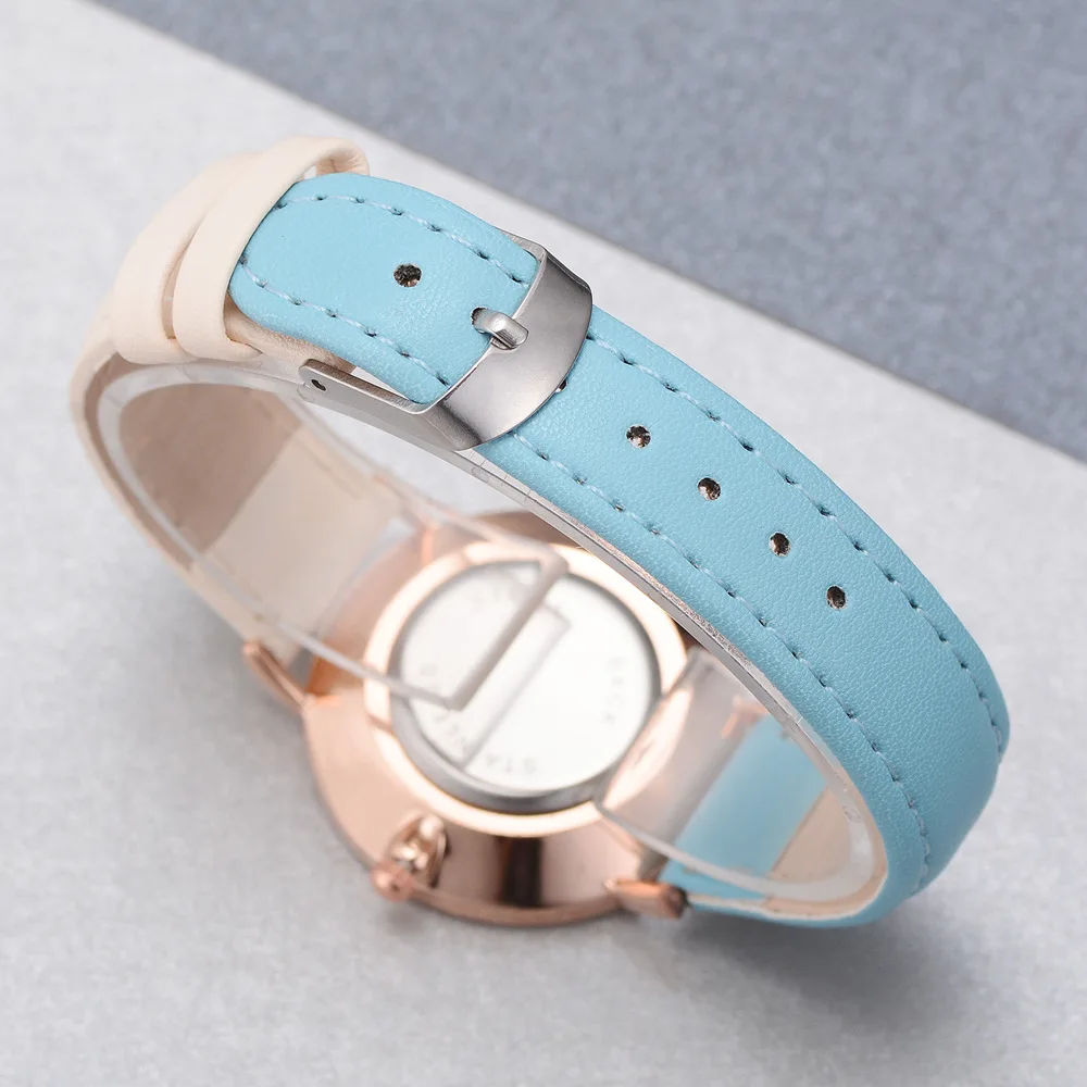 Fashion women's watch luxury candy color gradient women's quartz watch Fine watch scale elegant wrist watch women's clock enlarge