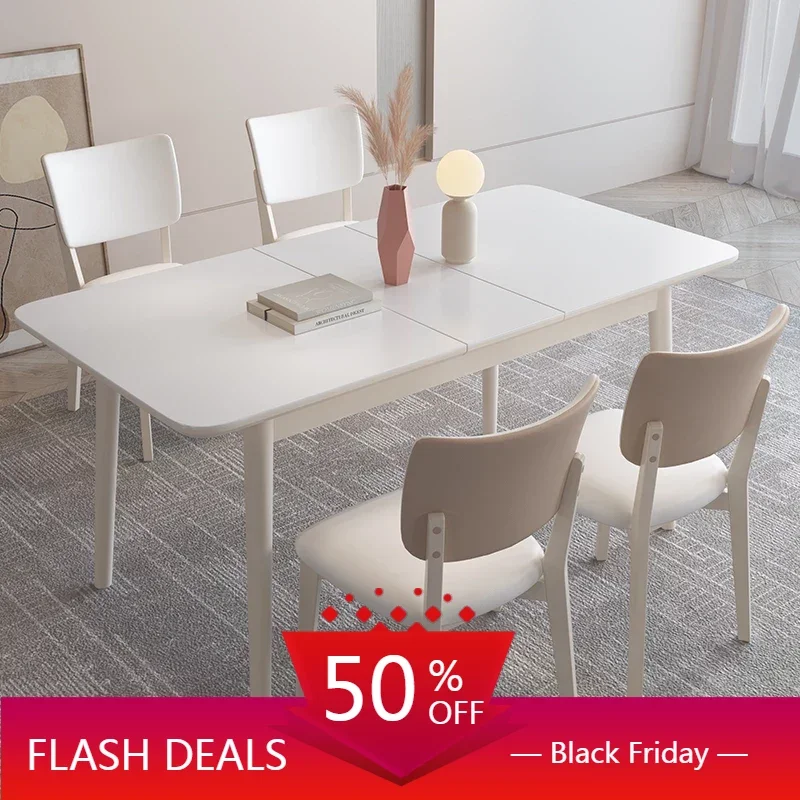 

Деревянный Белый Органайзер, обеденный стол, выдвижной в скандинавском стиле, мебель для дома