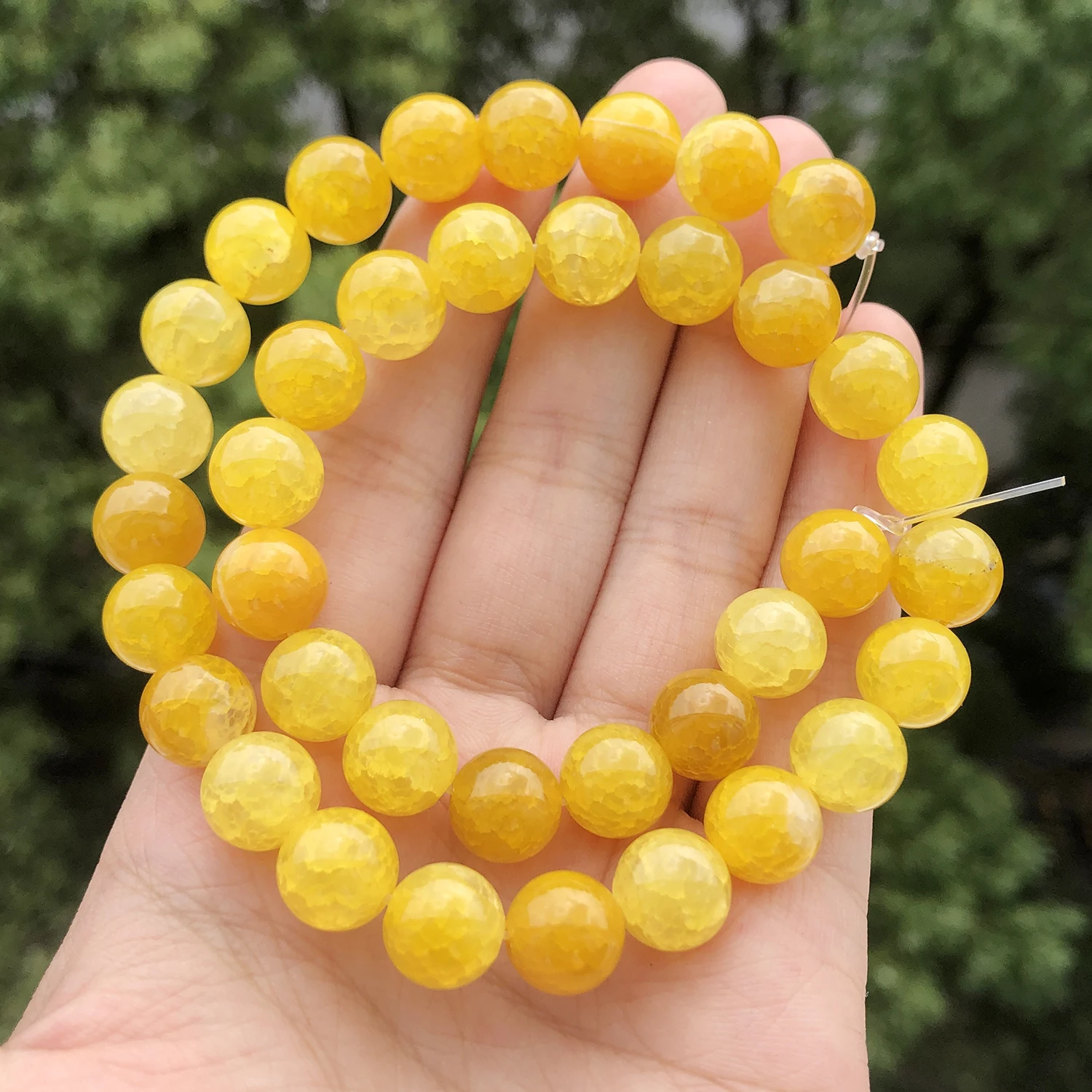 Бусины из натурального желтого агата 6 8 10 мм