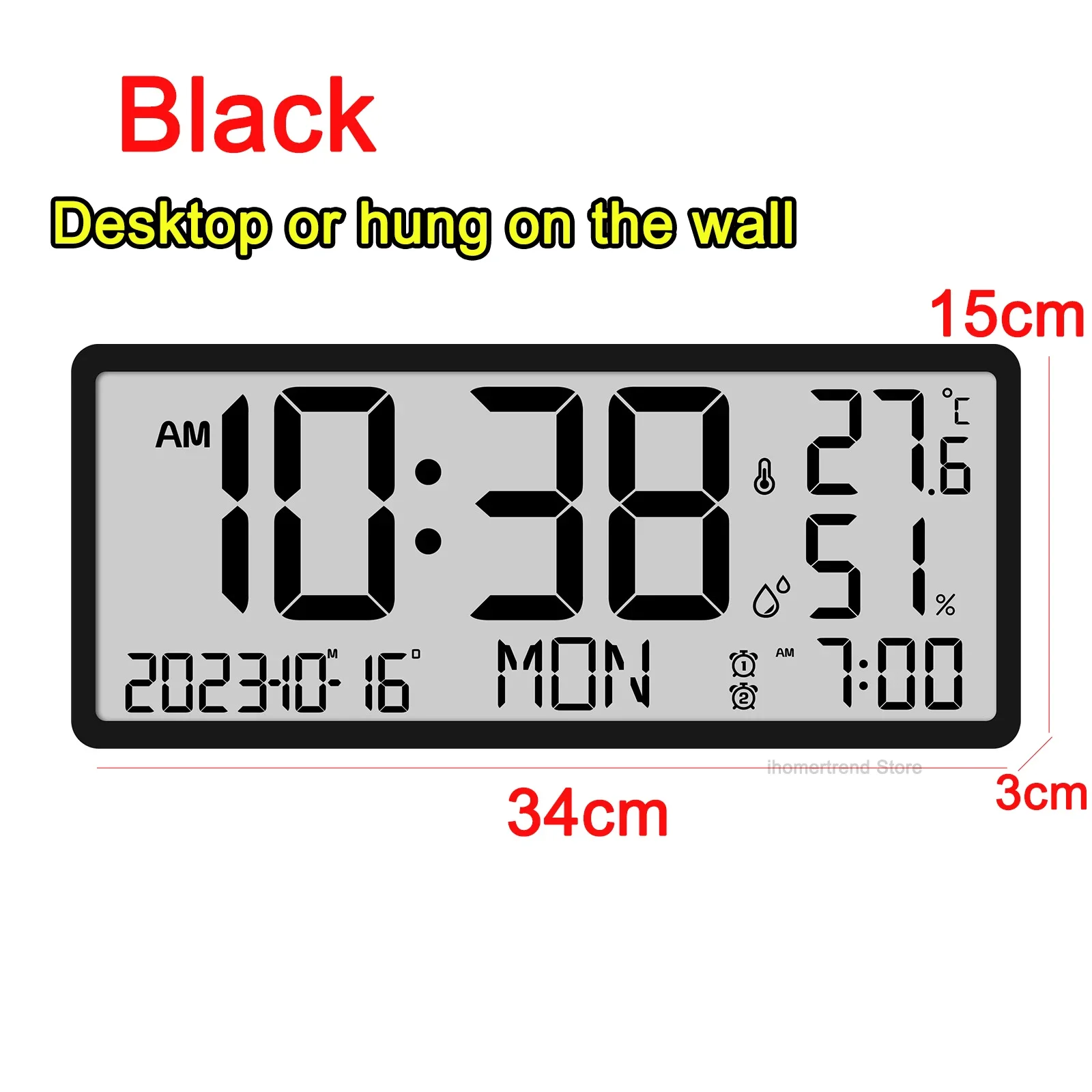 

Электронные настенные часы Dreamburgh с термогигрометром