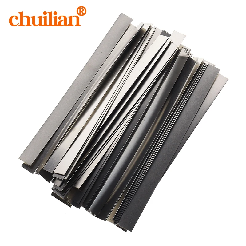 100pcs/lot  0.15mm x 7mm x 100mm Quality low resistance 99.96% pure nickel Strip Sheets for battery spot welding machine