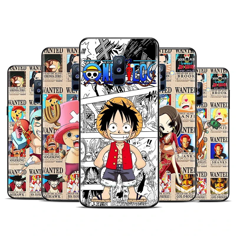 

One Piece Anime Poster For Samsung Galaxy A9 A8 Star A750 A7 A6 A5 A3 Plus 2018 2017 2016 Bright Black Phone Case