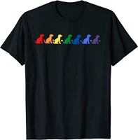 cute retro dog rainbow pride dog lovers tee t shirt