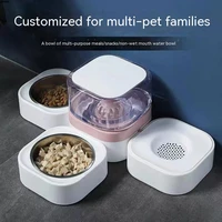 cat water fountain auto filter anti overturning automatic water dispenser removable three bowls dog rice bowl cat food bowl
