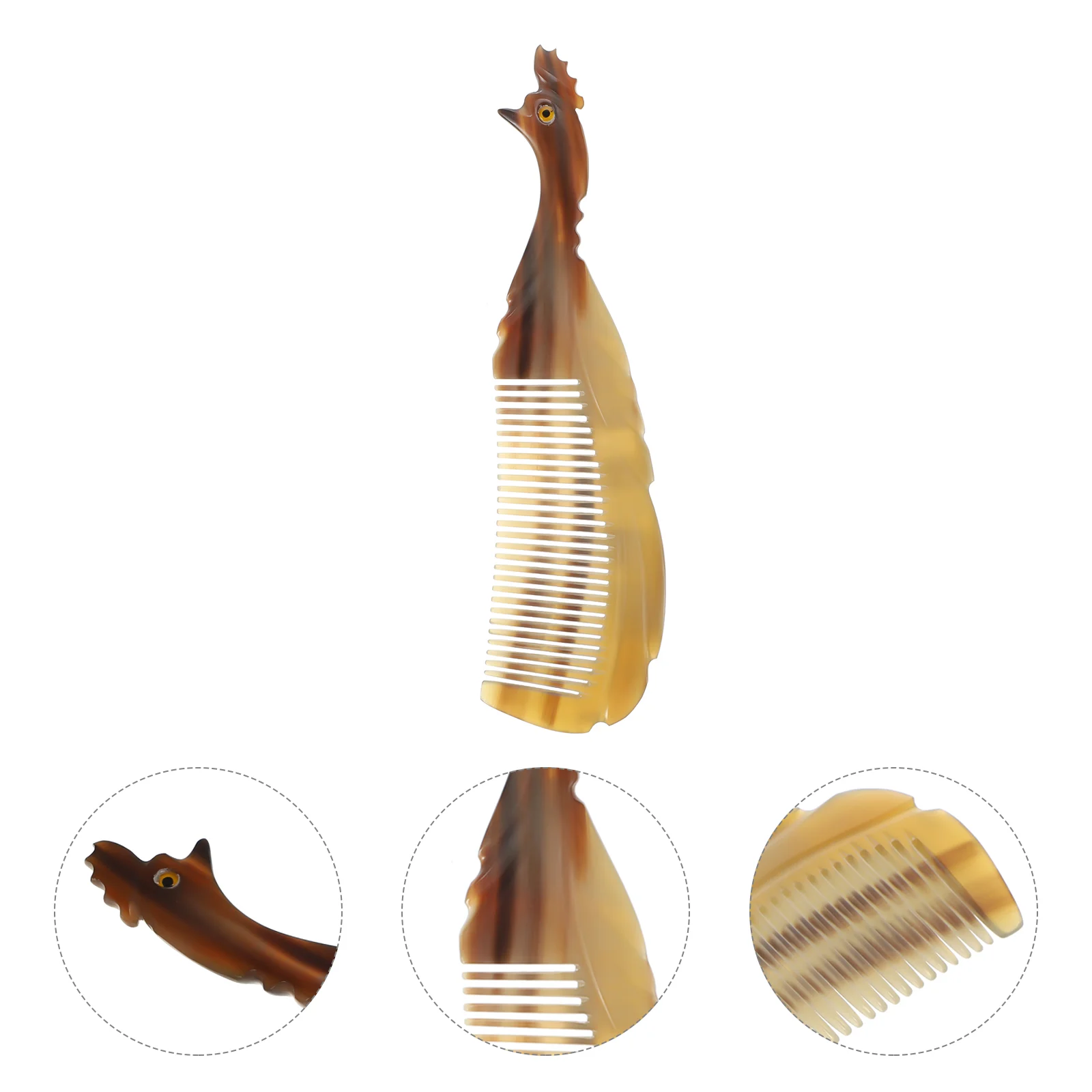 

1pc Simple Practical Convenient Durable Creative Comb Ox Horn Comb for Home