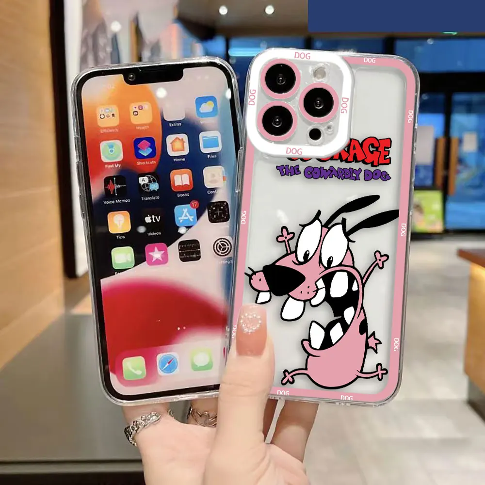 Фото Прозрачный чехол для телефона с рисунком C-Cowardly Dog для Xiaomi Redmi Note 15 14 13 12 11 11T 11S 10 9 10S 9S 8 Pro Max Plus, чехол из ТПУ №3
