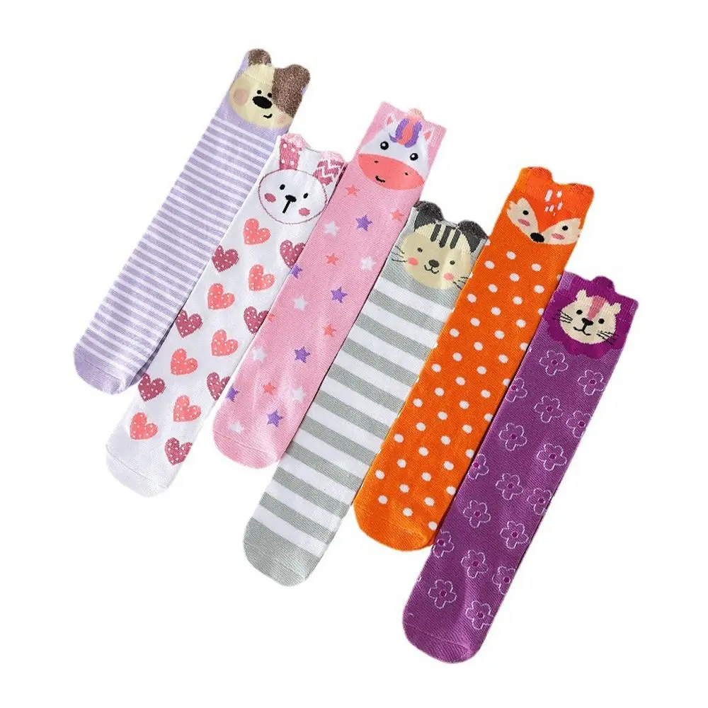 

Удобные милые хлопковые весенние детские чулочно-носочные изделия до колен для девочек носки в Корейском стиле чулки