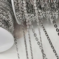 2meters o shape stainless steel necklace chains for diy jewelry making bracelet necklace handmade accessories wholesale