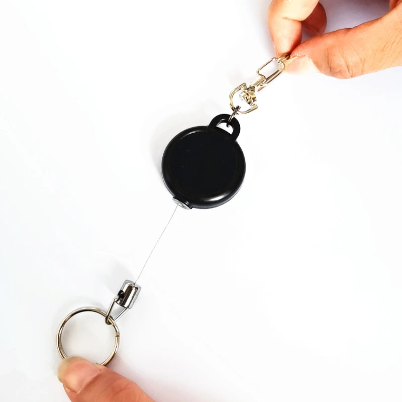 

Resilience Wire Rope Elastic Keychain Recoil Sporty Retractable Key Ring Anti Anti-theft Rebound Telescopic Wire Rope