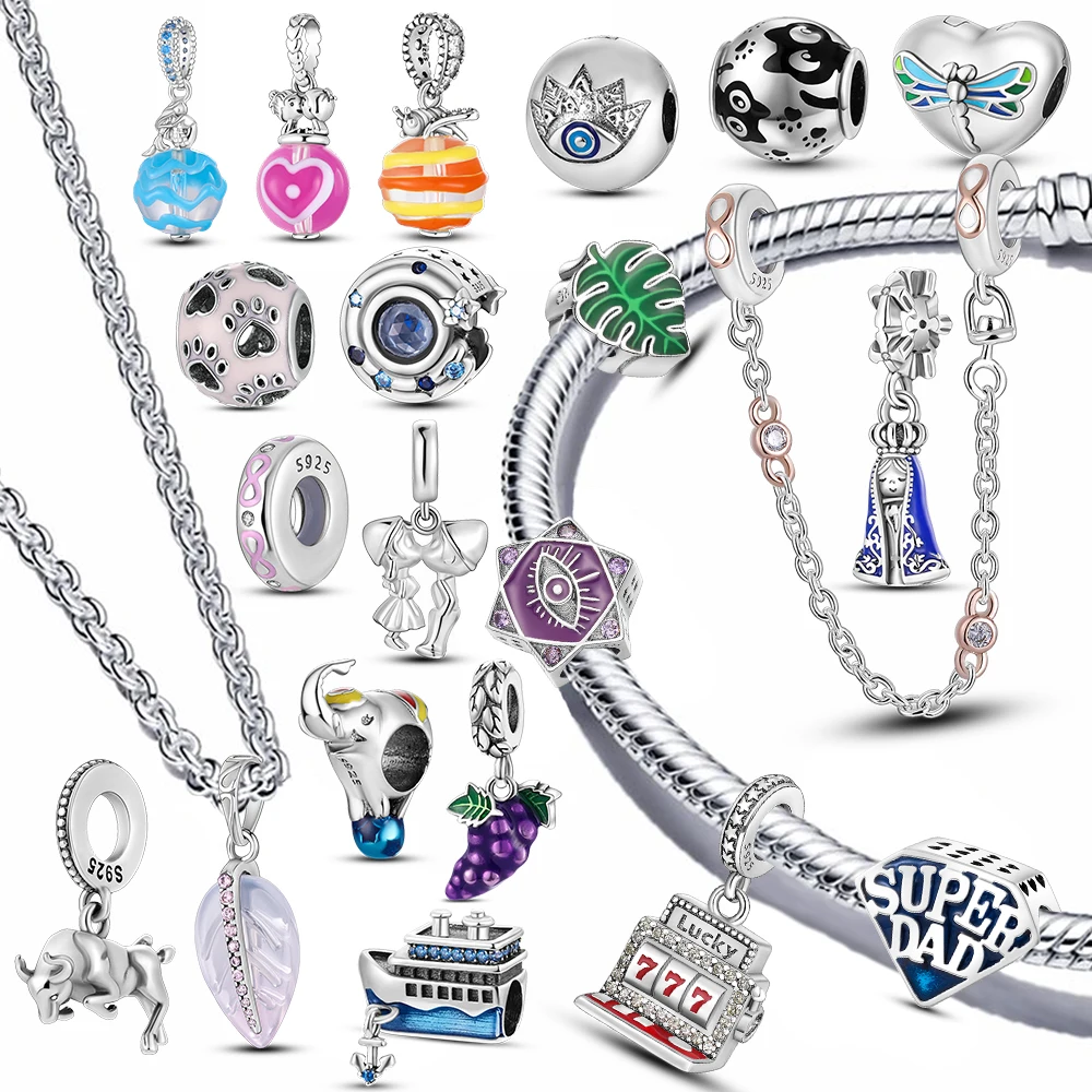 

Бусина-Шарм «звездное небо» из серебра 925 пробы для браслета