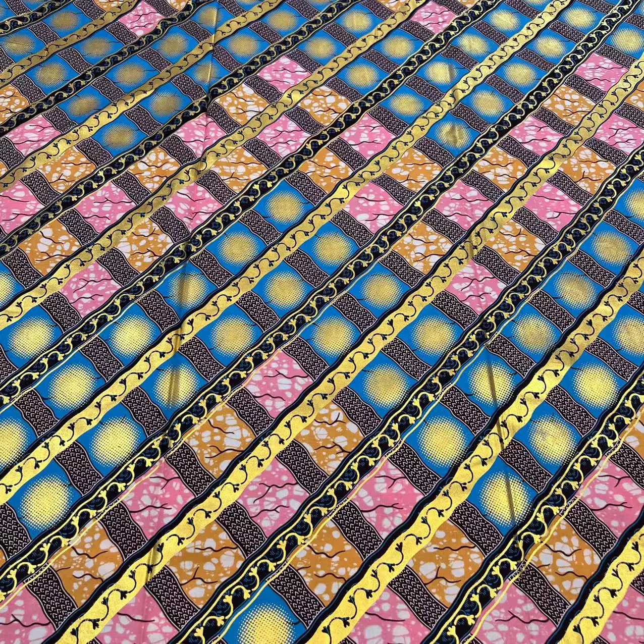 Воск с золотым принтом Pagne гарантированная настоящая суперткань африканская