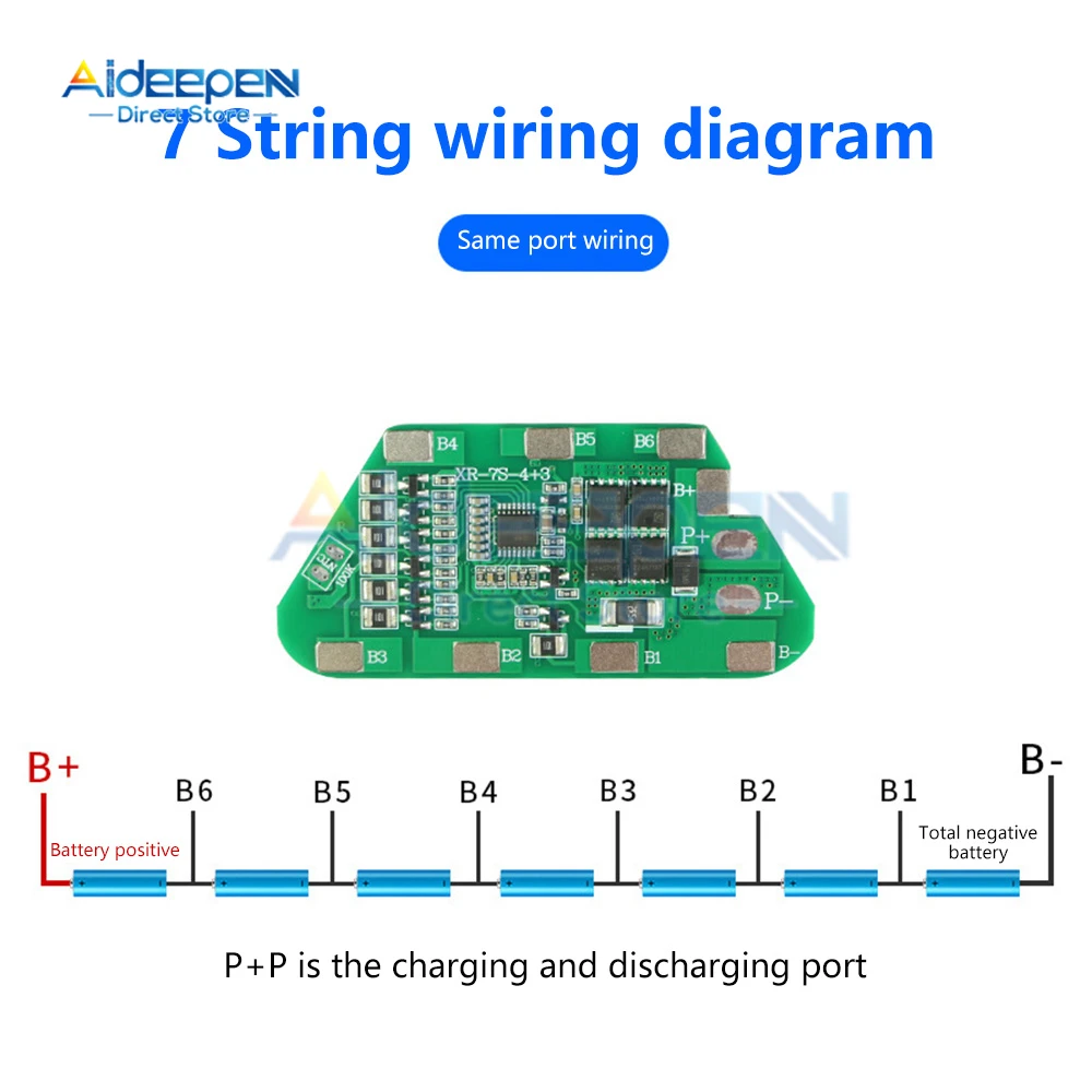 Флюоресцентная плата 7S 18650 для защиты литиевого аккумулятора 21 в 29 4 защита от