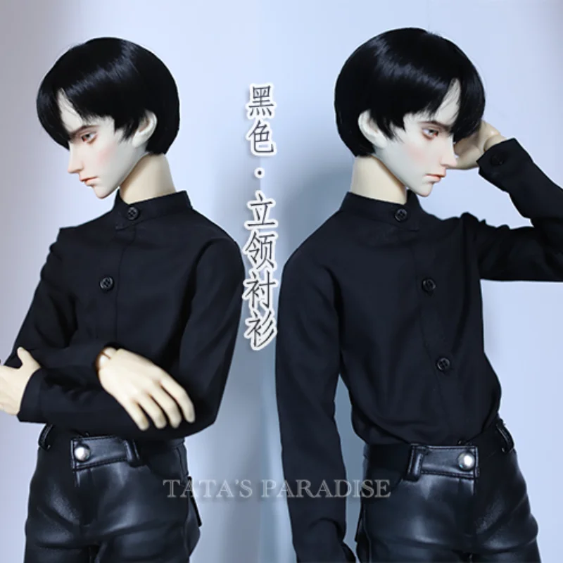 

BJD doll clothes bottoming gentleman style black stand-up collar shirt for 1/3 1/4 BJD SD MSD SD17 Uncle POPO68 SSDF doll size