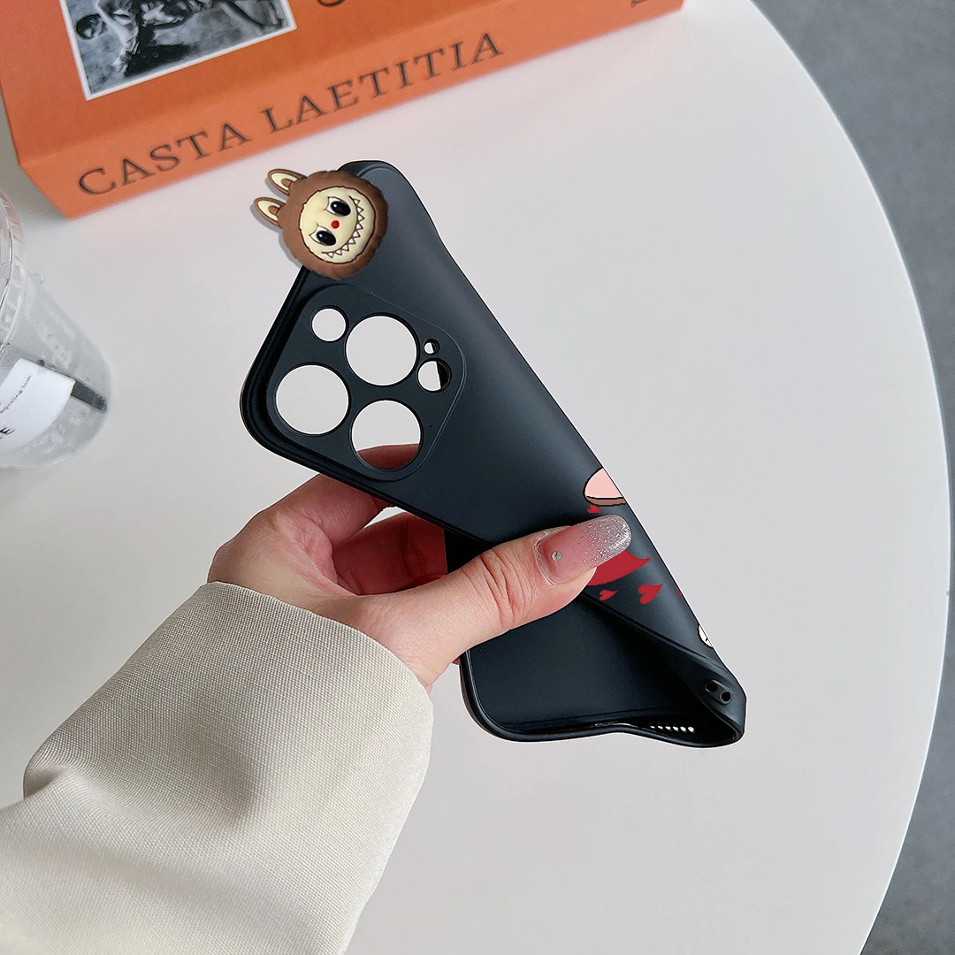 Для Samsung Galaxy Note 8 9 10 20 Ultra Plus lite A 01 30 50 70 wink Чехол Labubu с держателем веревки