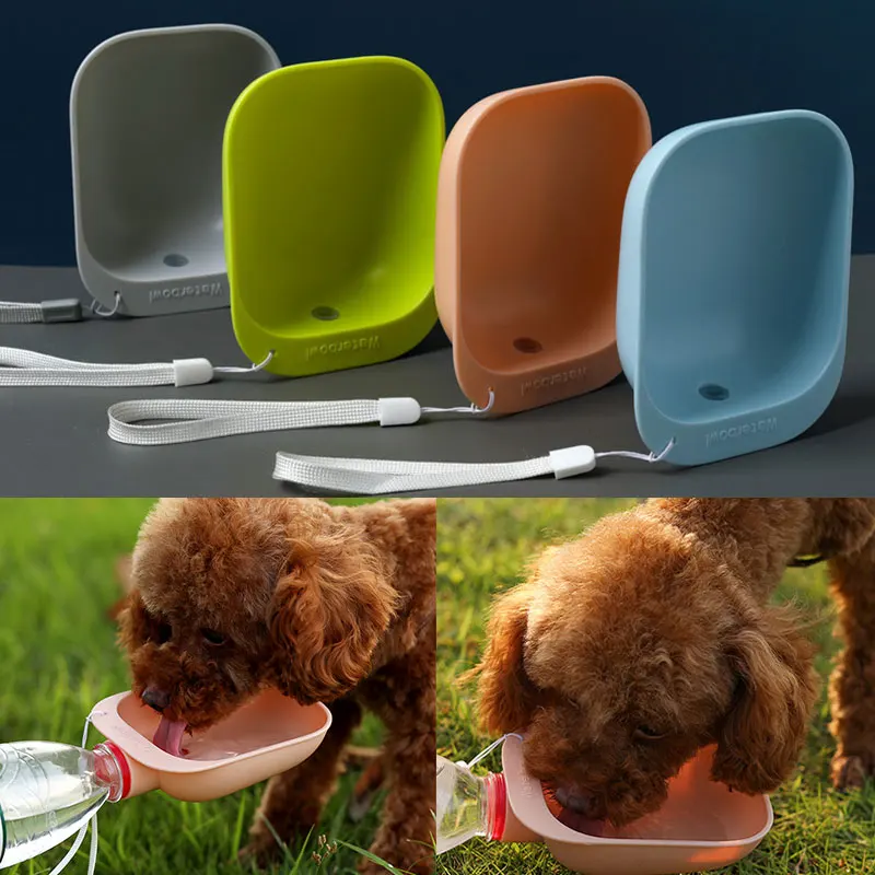 

1pcs Outdoor Pet Drinker Dog Bowls Water Bottles Universal Dog Drinker Feeder Liftable Bowl Dispenser Bowl Puppy Pet Products
