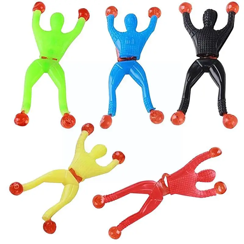 

6 Pcs Flexible Sticky Wall Climbing Spider Toy Climbing Color Children's Strange Random Educational New Kid Toys Fillers R2I2
