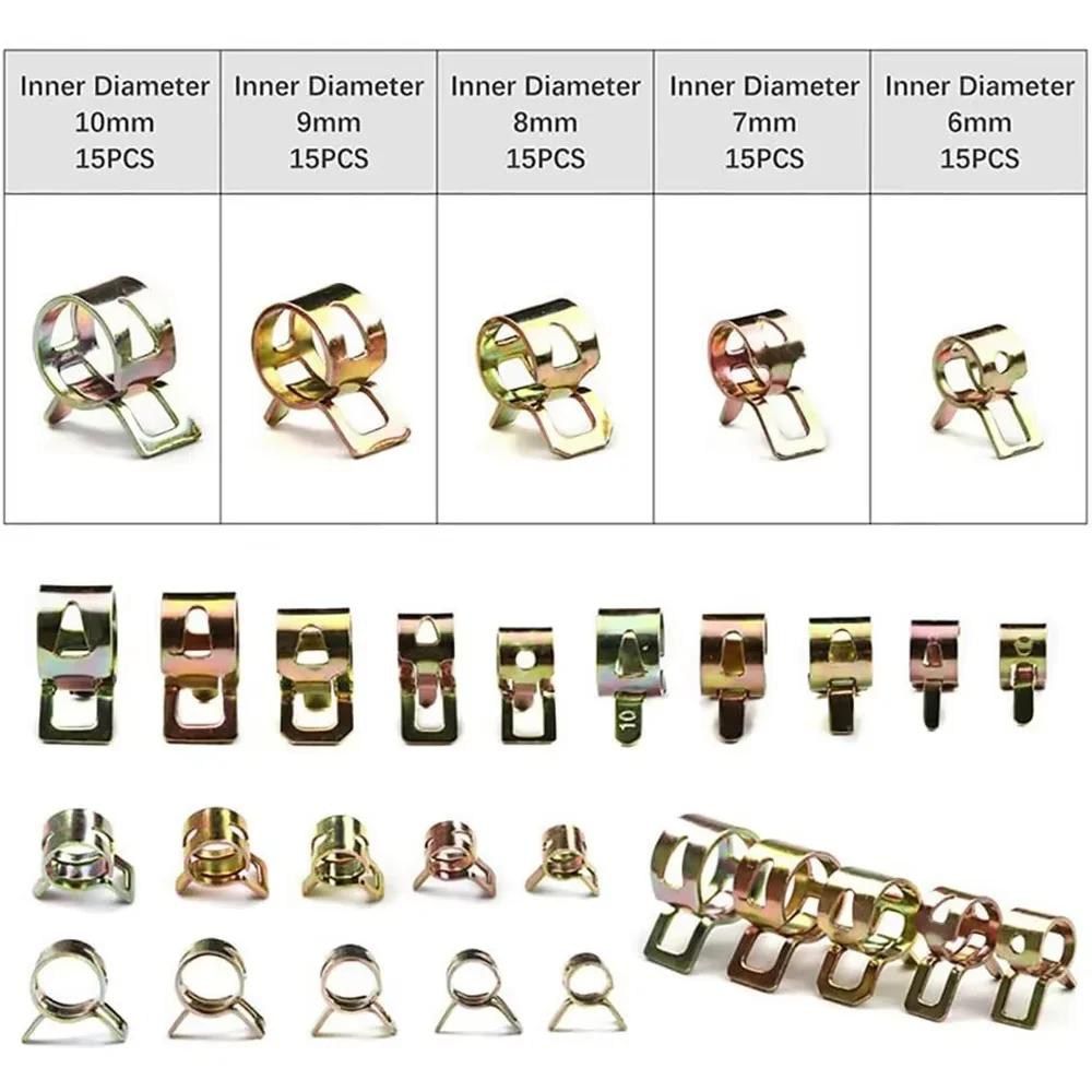 Мотоциклетные хомуты из нержавеющей стали XMSJ 75 шт. 6-10 мм