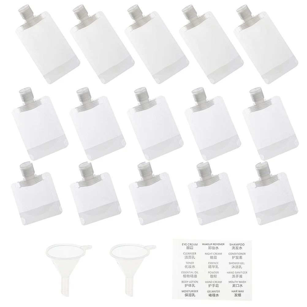 

1 Set of Empty Squeeze Pouches Portable Emulsion Packing Bags Travel Storage Bags