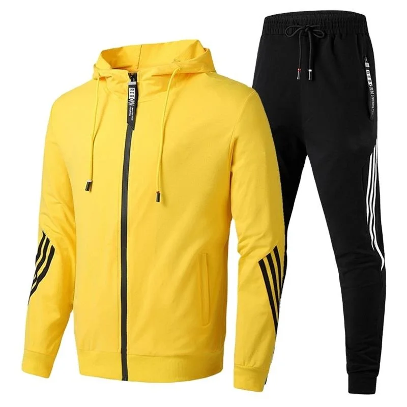 

Sports wear mens training workout clothing fitness clothes running gym 2 piece hooded track suit sweatsuit men joggers suits set