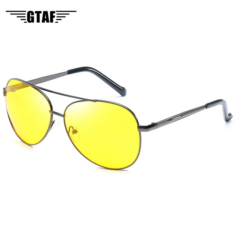 

Men's Classic Night Vision Glasses Women Ladies Metal Frames Yellow Lenses Discoloration Sunglasses Drivers Glasses Driving