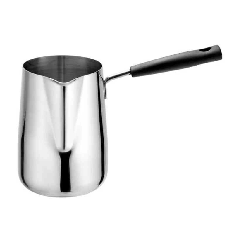 

Barista Long Handle 240/350/600ml Milk Foam Frothing Pitcher Curve Stainless Steel Cup Steam Coffee Espresso Jug For Latter Art