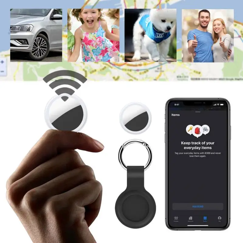 

GPS Tracker Smart Location Record Locator Children Pet Key Anti-lost Finder Positioning Tracker Protective Cover
