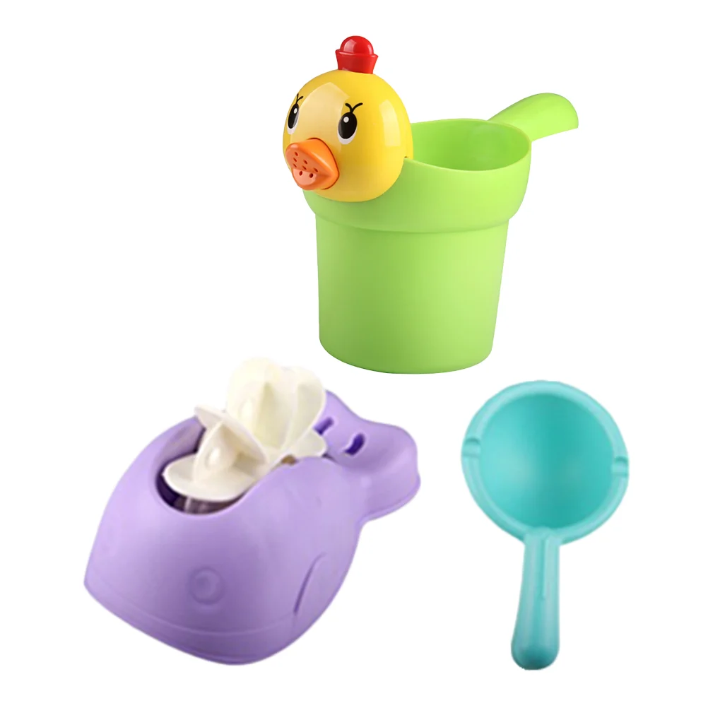 

1 Set Baby Bath Shampoo Cup Wash Hair Cup Bath Rinse Cup Baby Shower Supplies