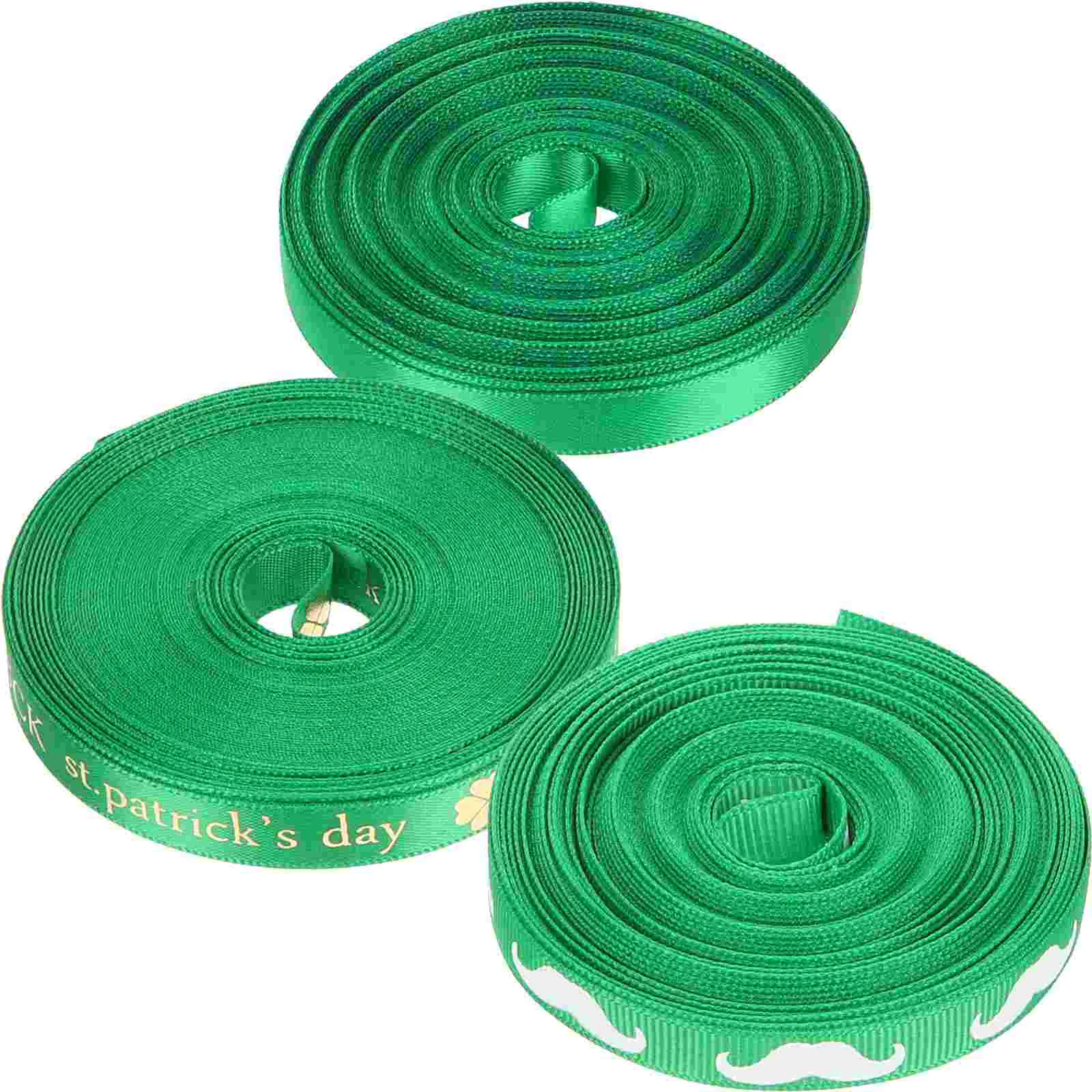 

Wrapping Ribbon Shamrocks Wrapping Ribbon Decorate St Patrick’s Day Gifts Ribbon Polyester Green Ribbon Ornaments