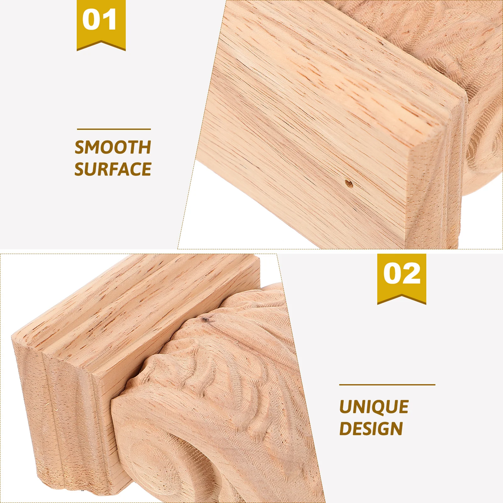 Carved Wood Capitals and Corbels Wooden Small European Solid Carving Decorative