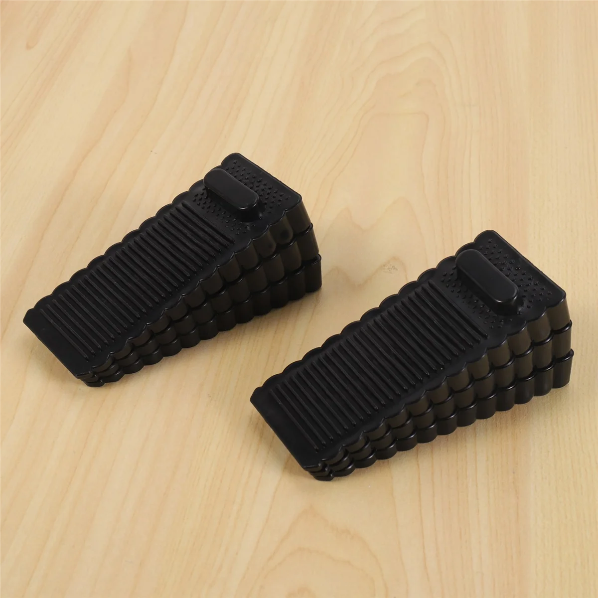 

12 Pack Door Stopper Rubber Wedge - Sturdy and Stackable Door Stoppers - -Resistant Rubber Door Stop Works on All