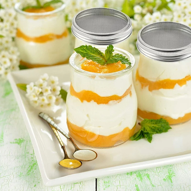 Набор крышек из нержавеющей стали для проращивания в банках Мейсонов с широким горлышком, сетчатый фильтр для консервирования и семян.