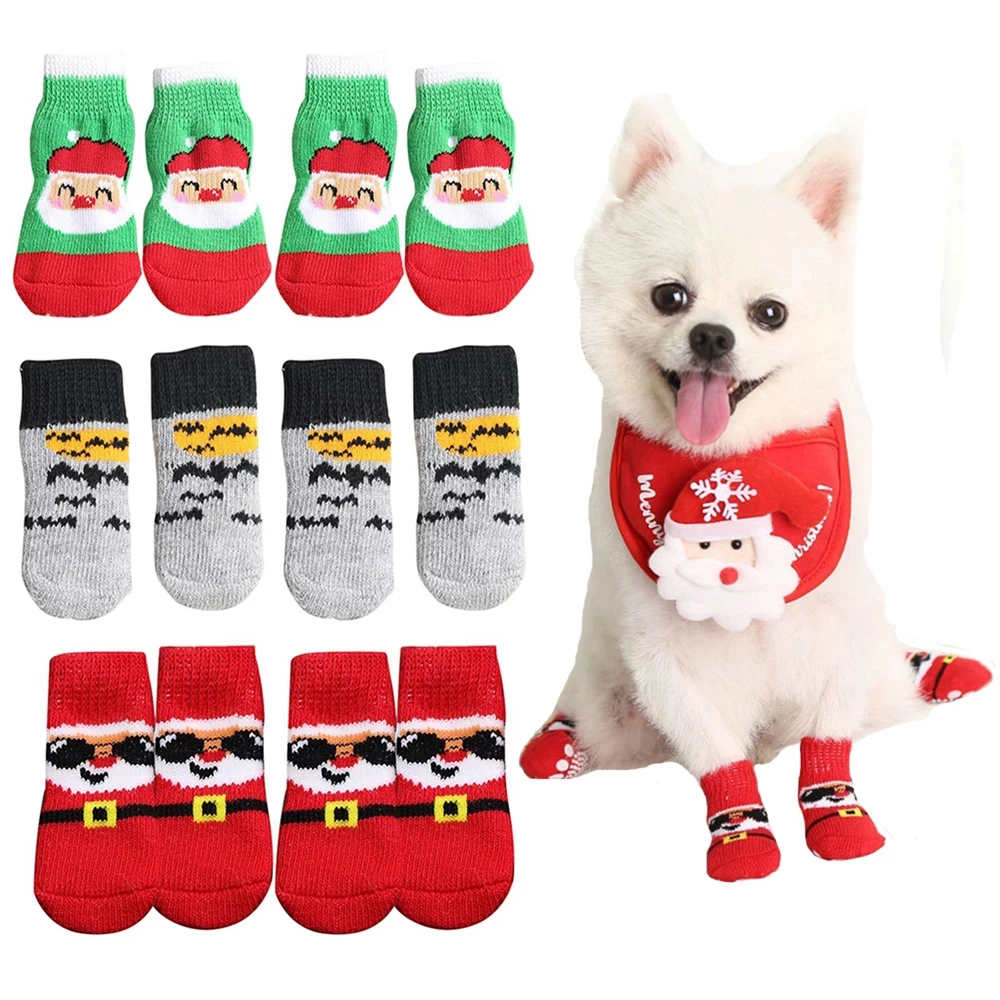 

4 шт./набор, носки для собак и кошек