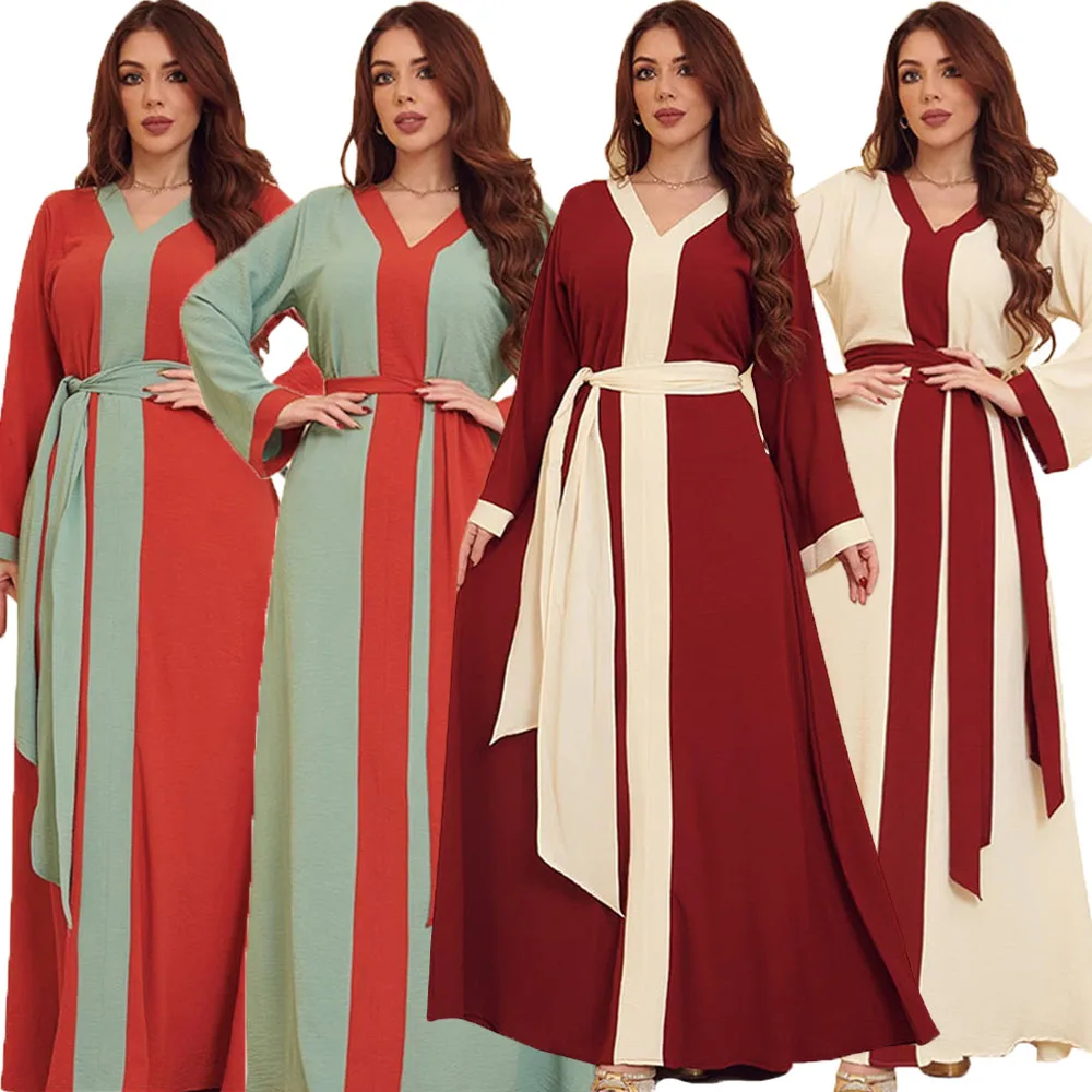 

Женское длинное платье с длинным рукавом Дубай Abaya Средний Восток
