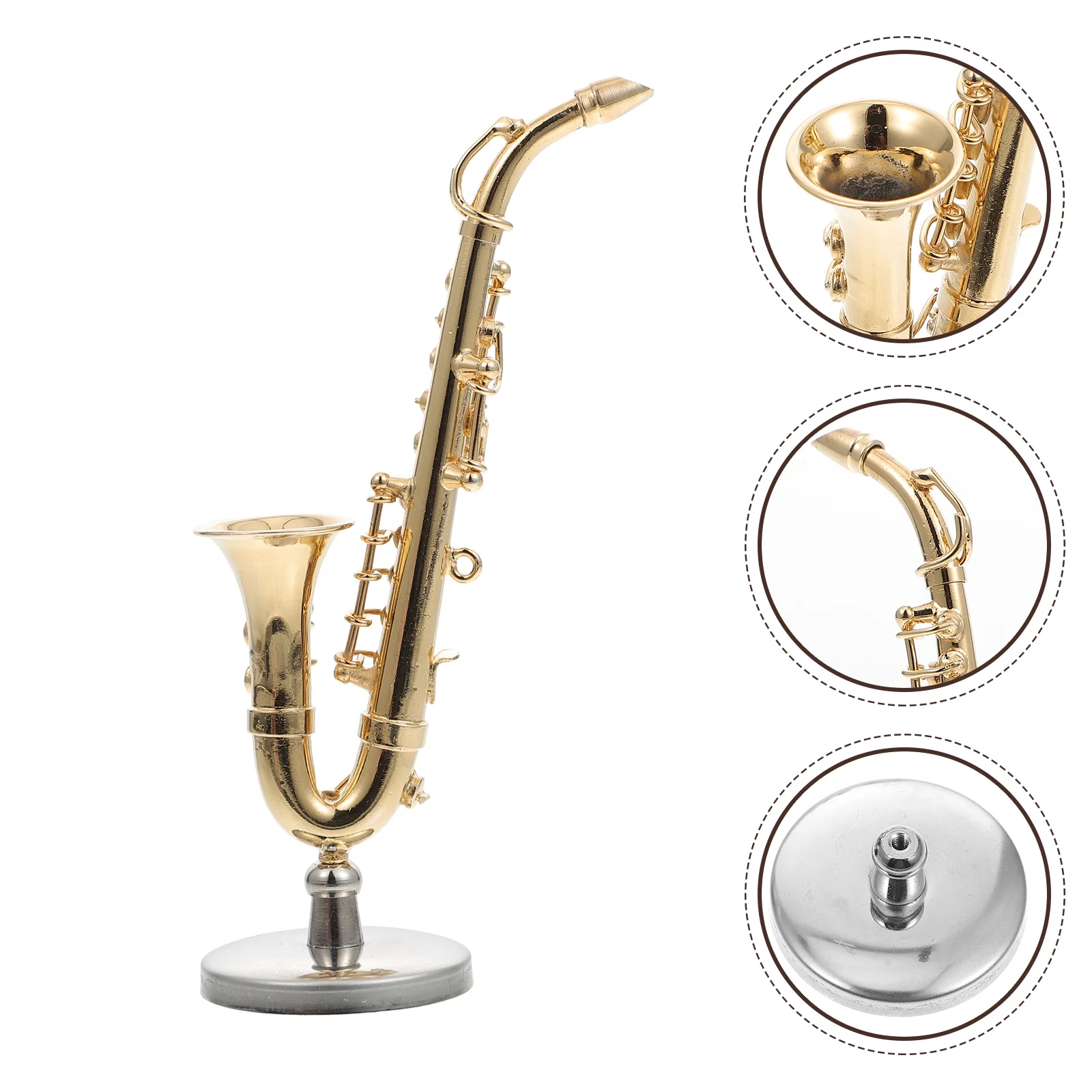 

Alto Saxophone Mini Instrument Adornment Photo Prop Exquisite Model Desktop Decorative Miniature Ornament