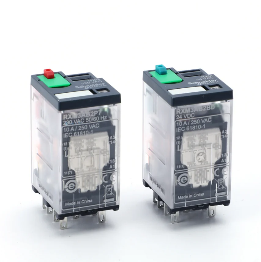 Оригинальное реле RXM2AB2BD DC24V, 8 футов, 2 открытия, 2 закрытия, 12 а, маленькое промежуточное реле