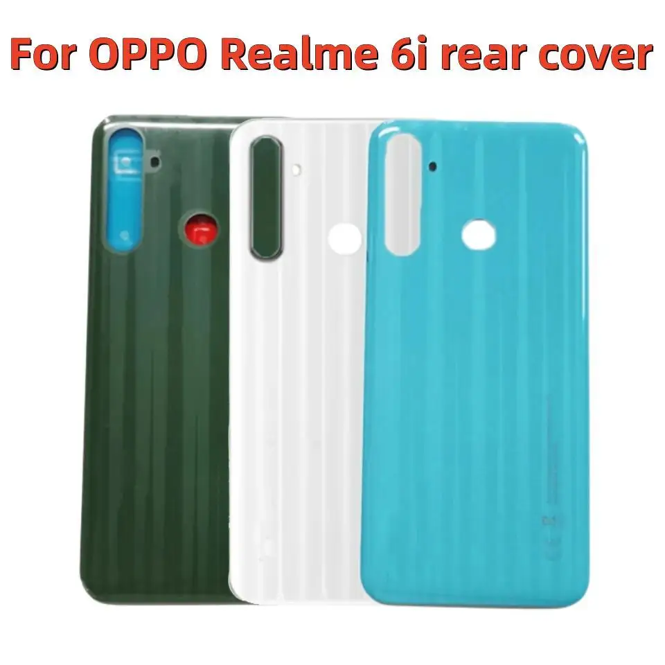 

Новый корпус для OPPO Realme 6i RMX2040 задняя крышка батарейного отсека детали для ремонта задней двери с логотипом