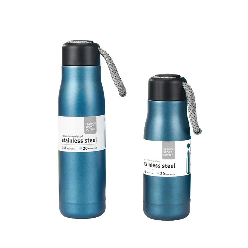 

Portable 304 Stainless Steel Thermos Cup with Rope Children's Water Cup Sports Kettle Knight Cup