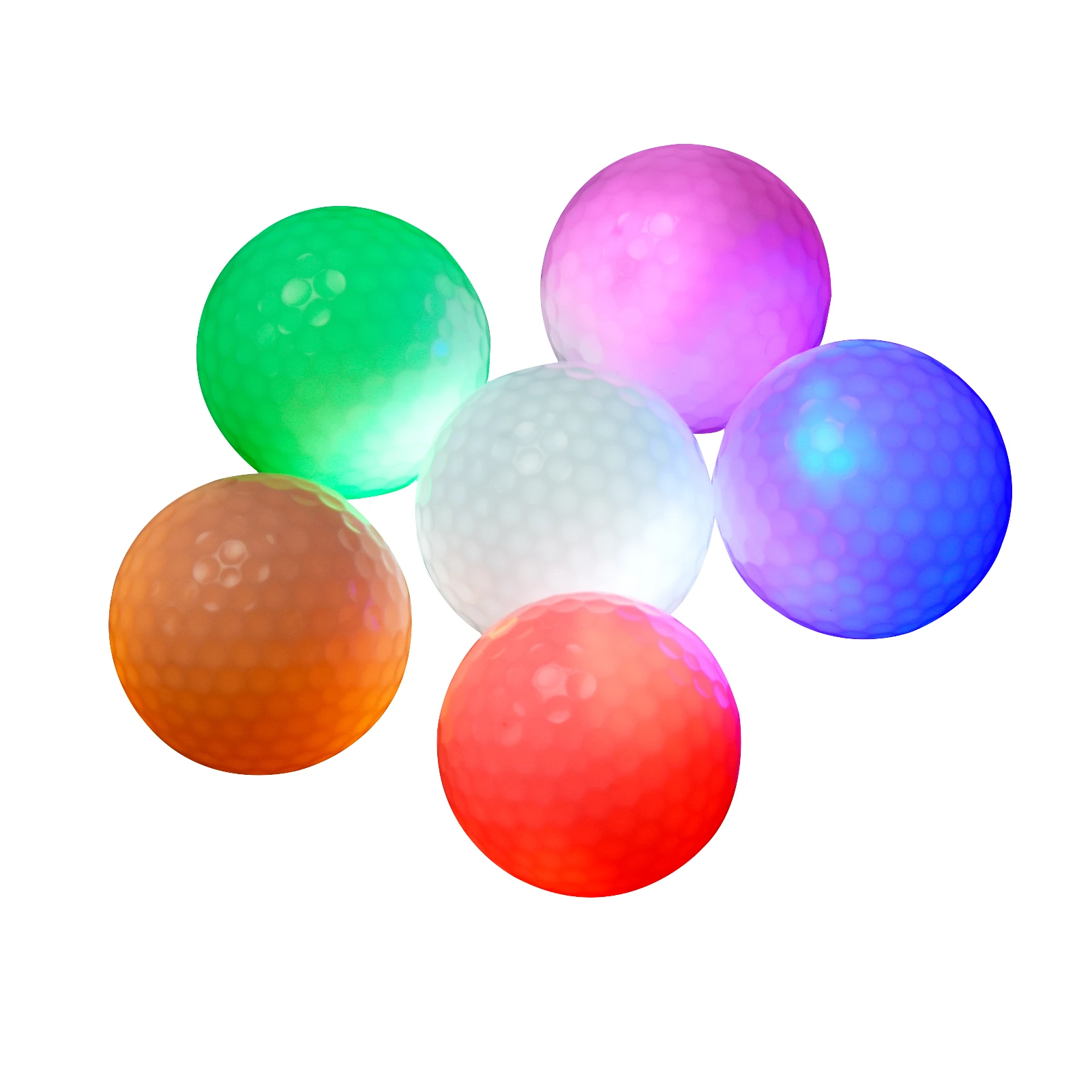 

6 Colors Led Golf Balls Flashing Light Game Glowing Durable Practicing Portable Gift Funny Accessories Long Lasting Bright