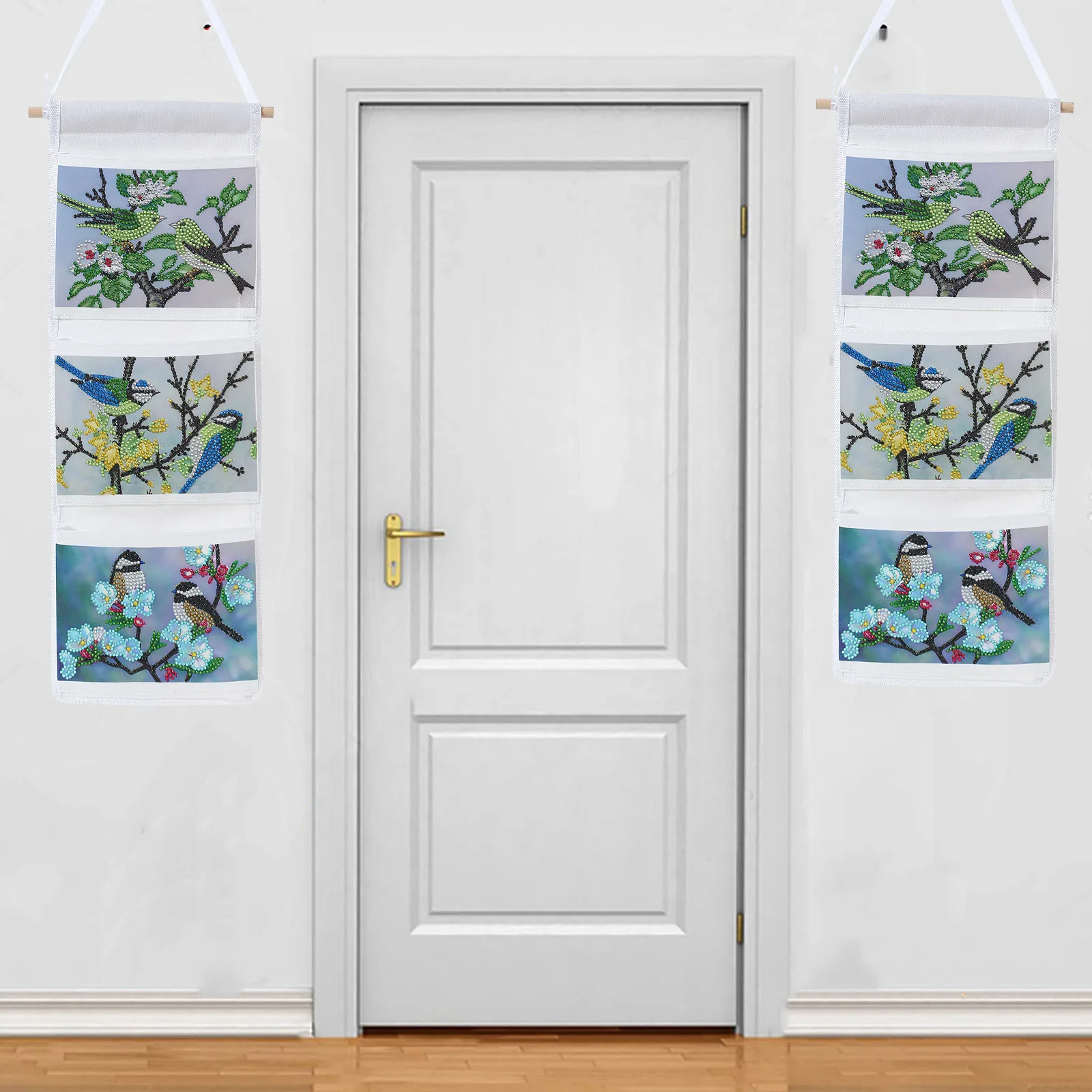 5D сделай сам подвесная сумка для хранения алмазной живописи дома настенная дверь