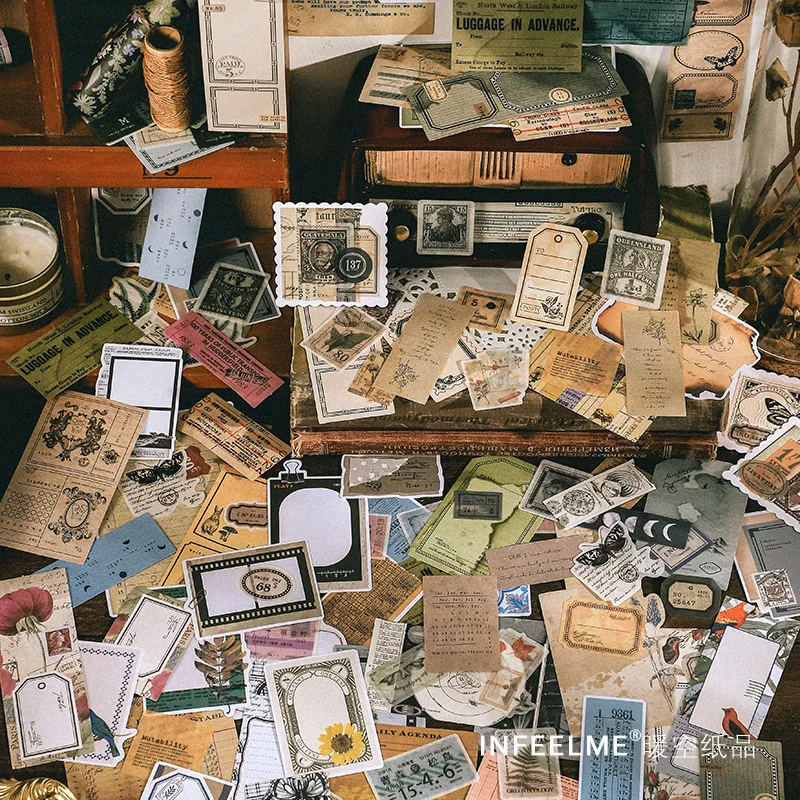 Винтажная этикетка для цветов наклейки из материала сделай сам скрапбукинга