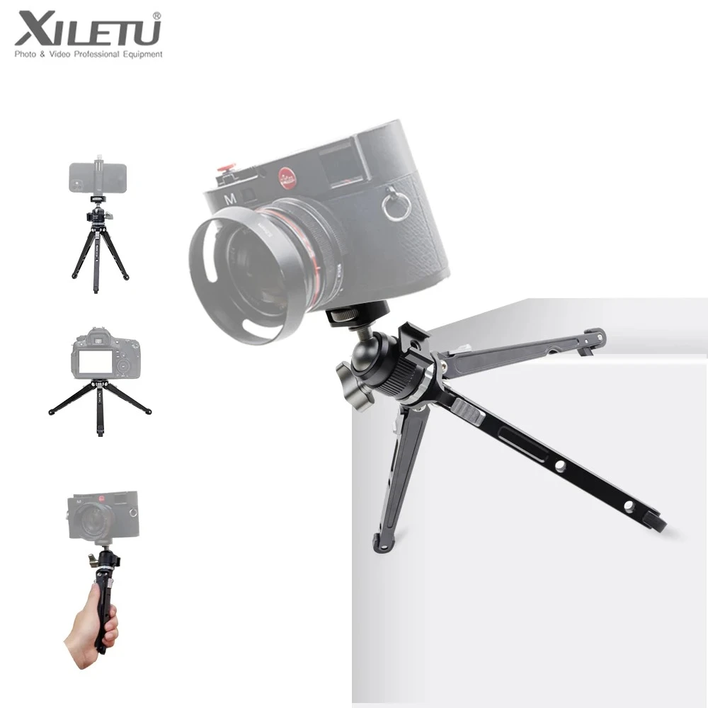 Фото Штатив XILETU XT18S для видеоблогинга, для беззеркальных камер и телефонов, настольный штатив для селфи, фотоаксессуары №1