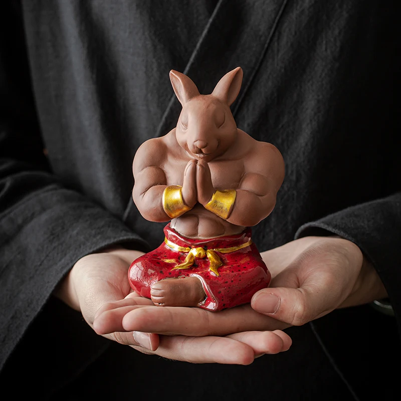 

High-quality Goods Can Raise Strong Rabbits Tea Pet Zodiac Rabbit Accessories Teaware Kitchen Dining Bar Home Garden