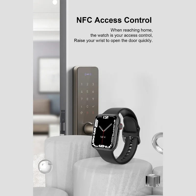 Новинка оригинальные Смарт-часы человека 7 DT7 MAX Экран 1 9 дюйма NFC GPS-трекер Bluetooth