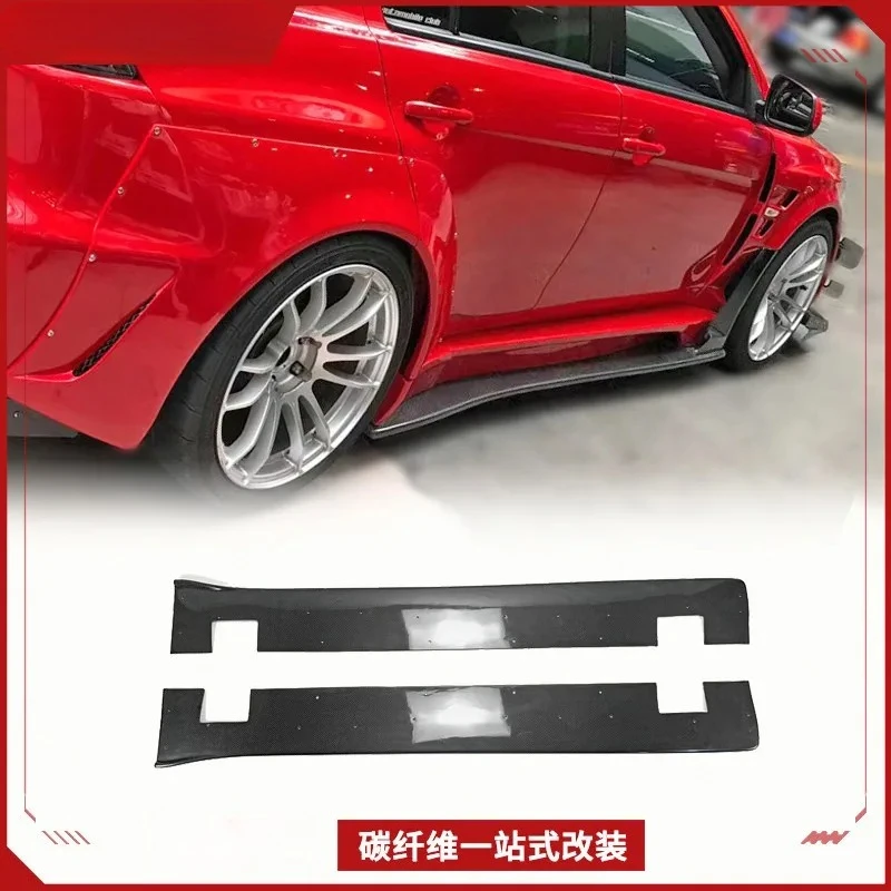 Фото Подходит для Mitsubishi Lancer Evolution 10, модифицированная нижняя пластина боковой юбки Varis, узкий корпус из углеродного волокна, боковой совок Small P №2