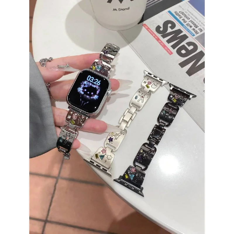 Милый браслет CatinsJewel в виде щенка InlayiwatchWatch страпаплеталь подходит для Apple