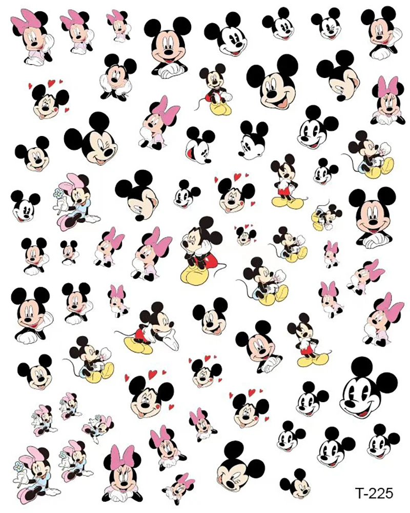 

1PCS 3D Nail Decorative Nail Stickers Mickey and Minnie Disney Nail Stickers Nail Slider Press Nails Nail Art Supplies Sticker